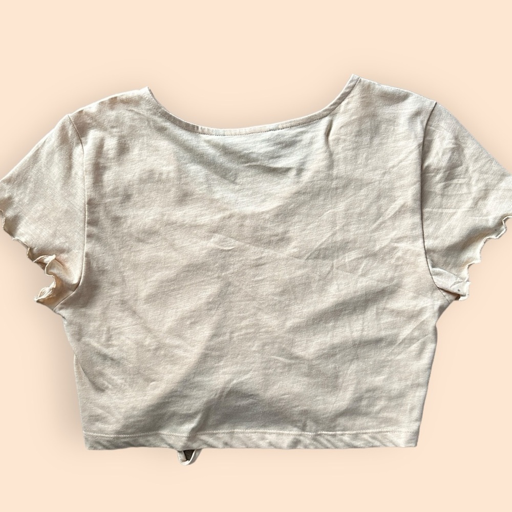 NWT Women's Jeaniologie Light Peach Cropped Top - Multiple Sizes - Picture 3 of 10